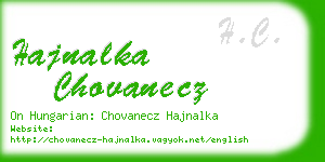hajnalka chovanecz business card